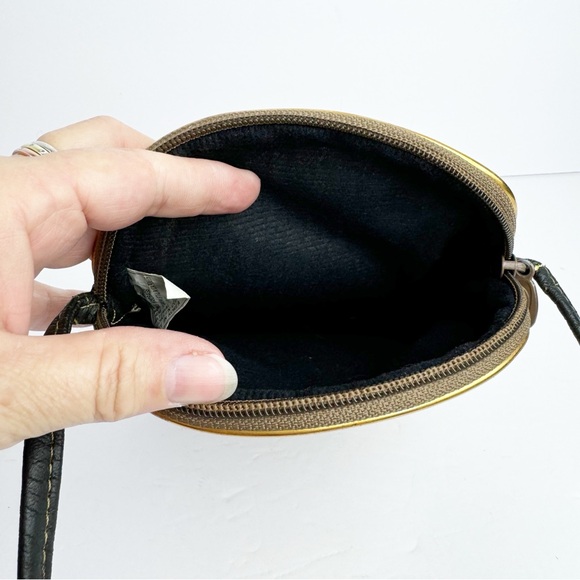 Vintage Jewel Embellished Gold Bronze Metallic Patchwork Mini Crossbody Bag 5x8 - Picture 4 of 16